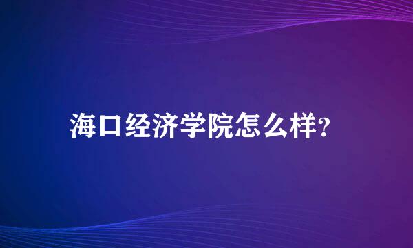 海口经济学院怎么样？