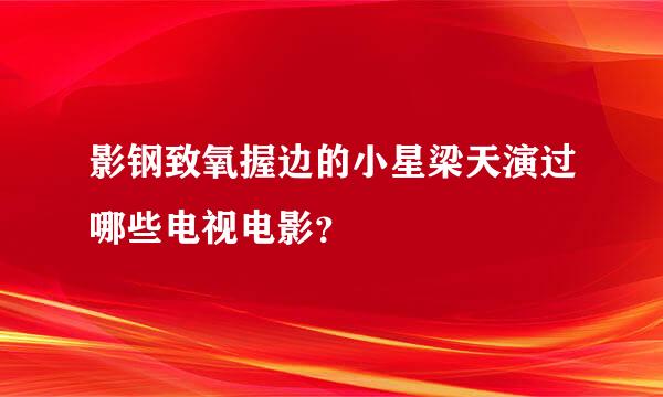 影钢致氧握边的小星梁天演过哪些电视电影？