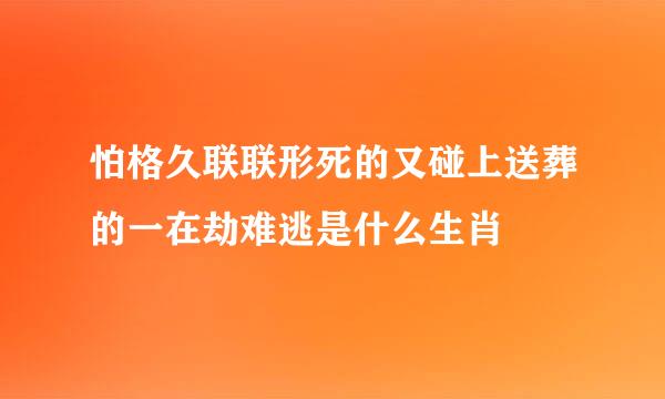 怕格久联联形死的又碰上送葬的一在劫难逃是什么生肖