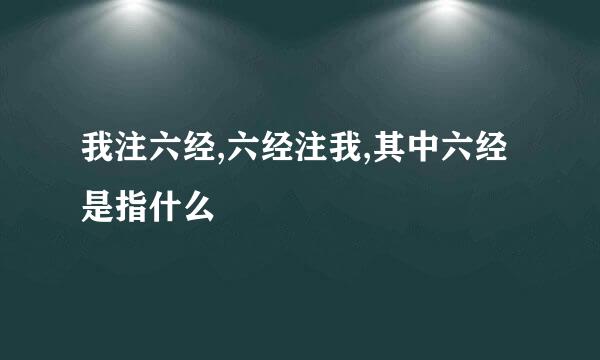 我注六经,六经注我,其中六经是指什么