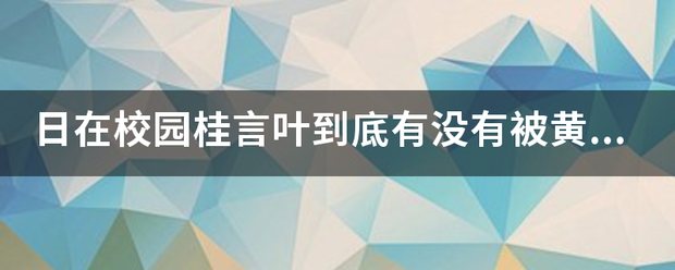 日在校园桂言叶到底有没有被黄毛强推？