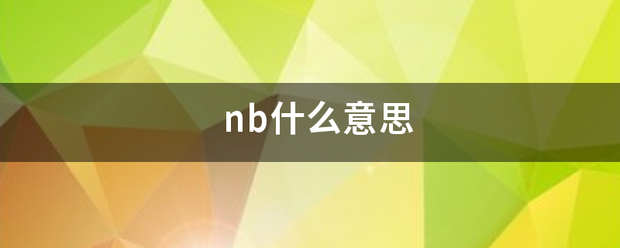 nb什么意思