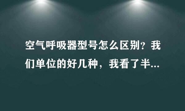 空气呼吸器型号怎么区别？我们单位的好几种，我看了半天没区分出都是什么牌子的。