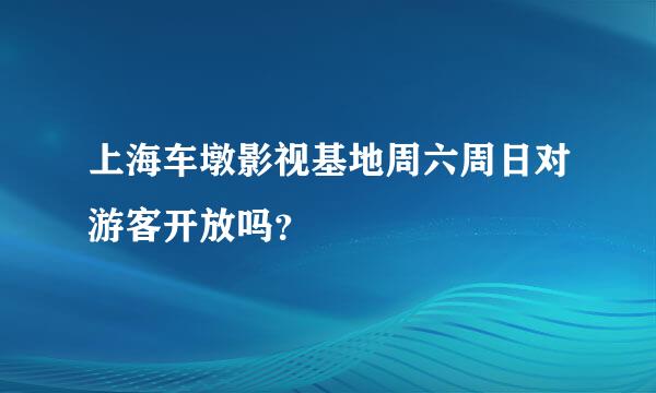 上海车墩影视基地周六周日对游客开放吗？