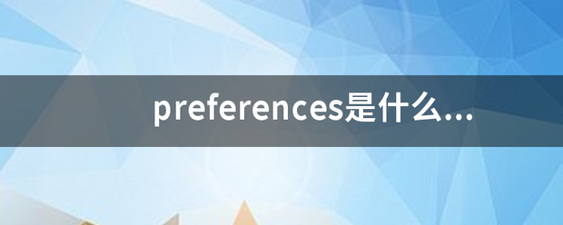 preferences是什么意思