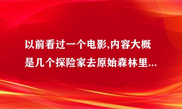 以前看过一个电影,内容大概是几个探险家去原始森林里，吃乌龟，强奸土著人