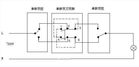 三联开关接线图