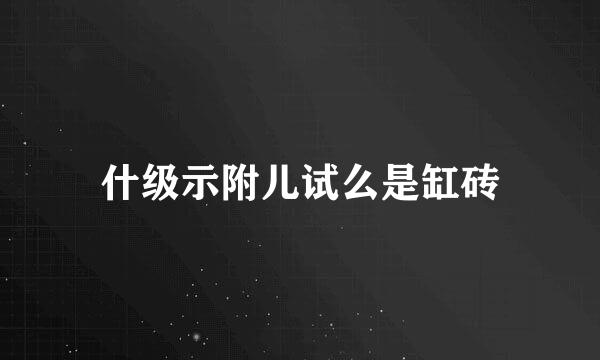 什级示附儿试么是缸砖