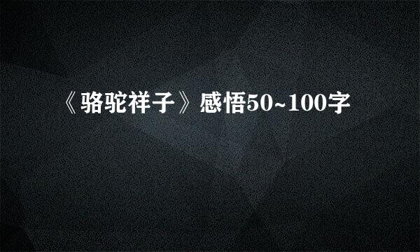 《骆驼祥子》感悟50~100字