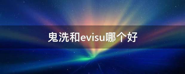 鬼洗和evisu哪个好