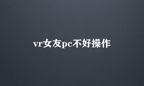 vr女友pc不好操作