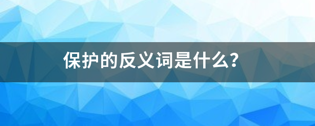 保护的反义词是什么？