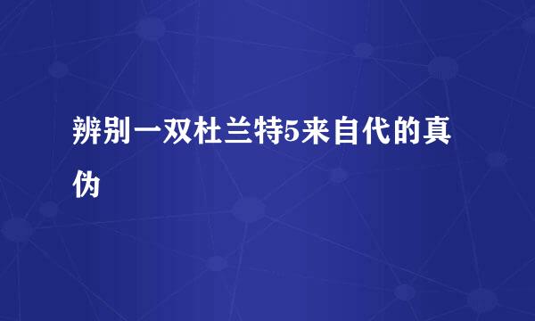 辨别一双杜兰特5来自代的真伪