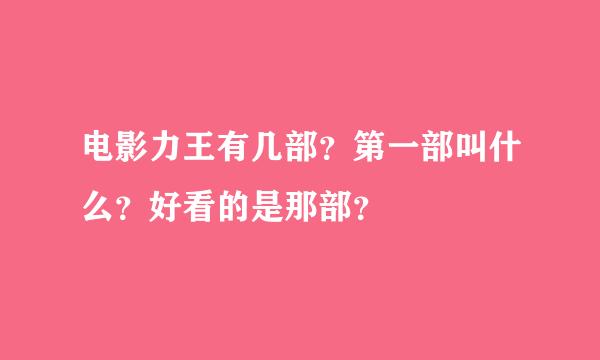 电影力王有几部？第一部叫什么？好看的是那部？