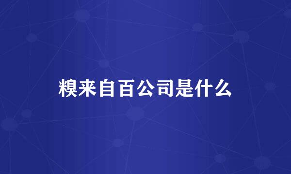 糗来自百公司是什么