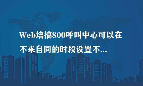 Web培搞800呼叫中心可以在不来自同的时段设置不同的电话号码吗？