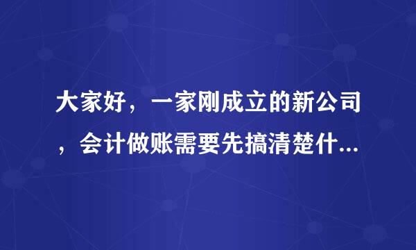 大家好，一家刚成立的新公司，会计做账需要先搞清楚什么问题？另外公司是股份制企业，目前公司领导只是把