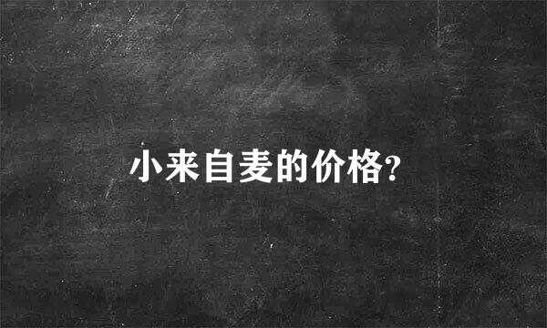 小来自麦的价格？