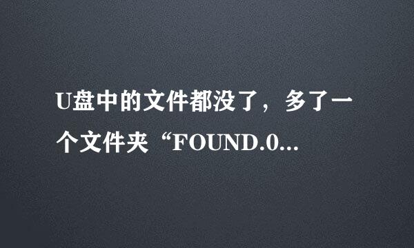 U盘中的文件都没了，多了一个文件夹“FOUND.000”，怎么解决？