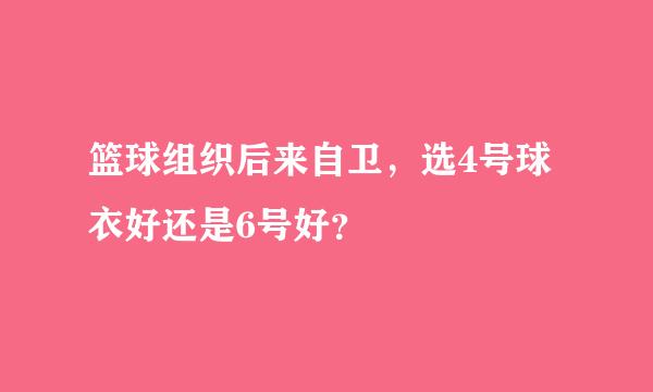 篮球组织后来自卫，选4号球衣好还是6号好？