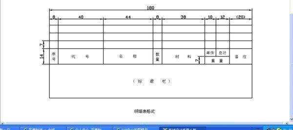 CAD中A1的图框尺寸和明细表尺寸是多少呀