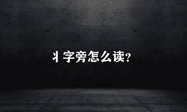 丬字旁怎么读？