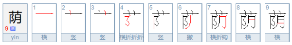 荫怎么读音