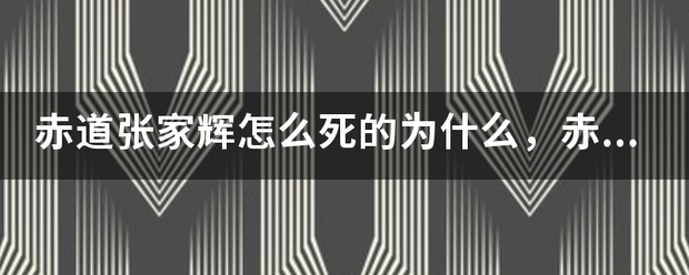 赤道张家辉怎么死的为什么，赤道张家辉结局？