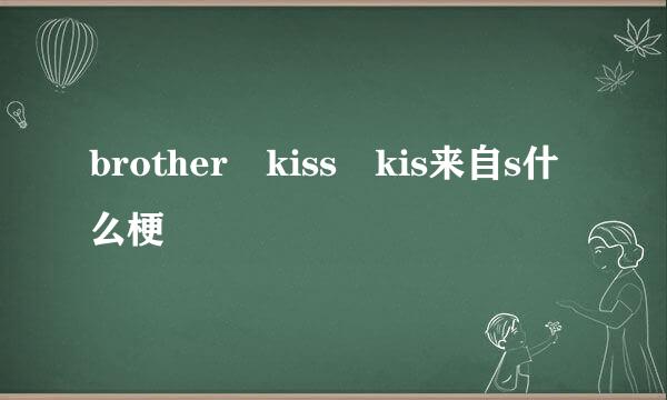 brother kiss kis来自s什么梗