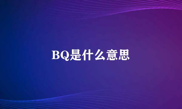 BQ是什么意思