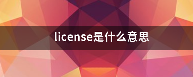 license是什么意思