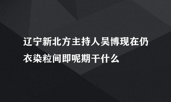 辽宁新北方主持人吴博现在仍衣染粒间即呢期干什么