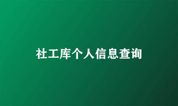 社工库个人信息查询