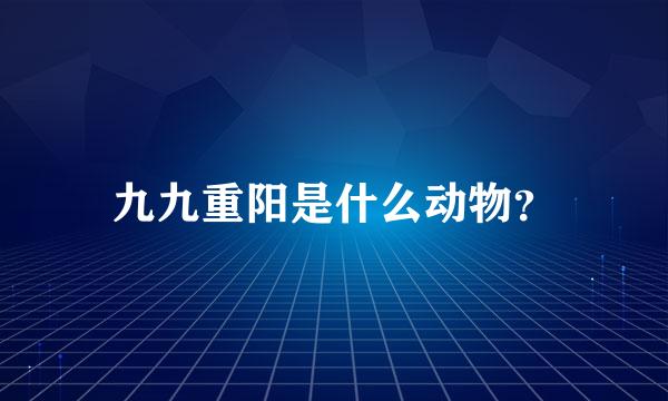 九九重阳是什么动物？