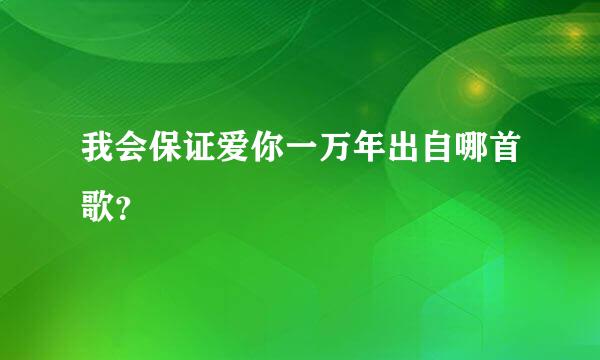 我会保证爱你一万年出自哪首歌？