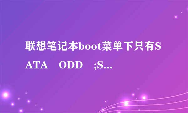 联想笔记本boot菜单下只有SATA ODD ;SATA H星连燃望游围审DD ;Network Boot 分表代表优先启动什么？？