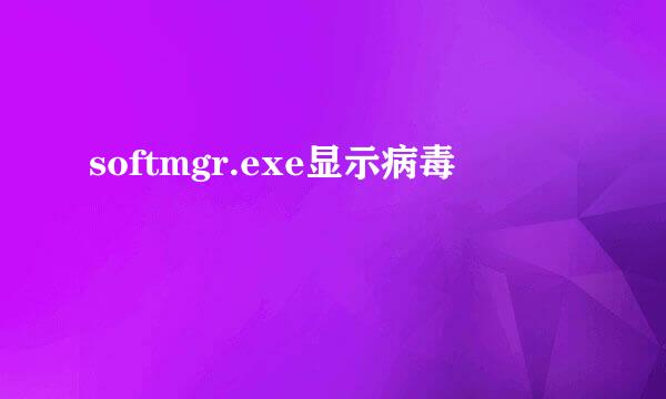 softmgr.exe显示病毒