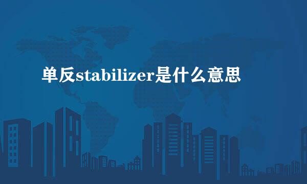 单反stabilizer是什么意思