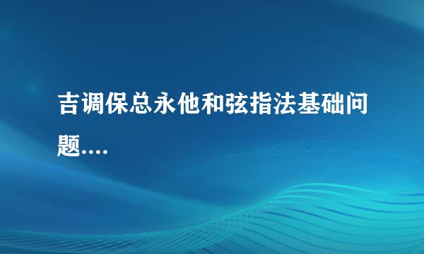 吉调保总永他和弦指法基础问题....