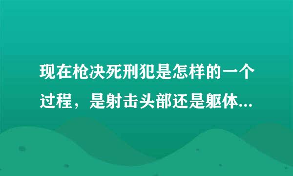 现在枪决死刑犯是怎样的一个过程，是射击头部还是躯体呢？现场残忍来自不残忍