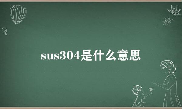 sus304是什么意思