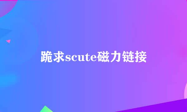 跪求scute磁力链接