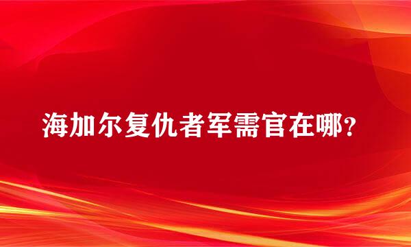 海加尔复仇者军需官在哪？