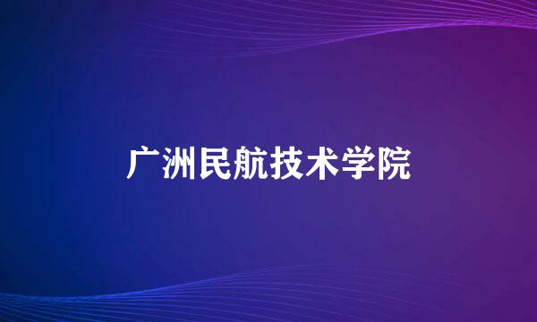 广洲民航技术学院