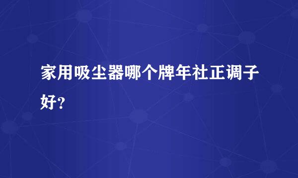 家用吸尘器哪个牌年社正调子好？