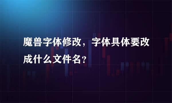 魔兽字体修改，字体具体要改成什么文件名？