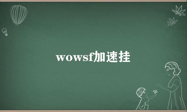 wowsf加速挂