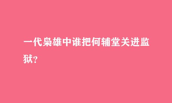 一代枭雄中谁把何辅堂关进监狱？