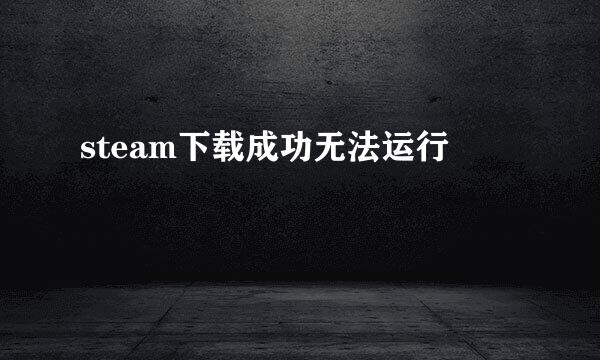 steam下载成功无法运行