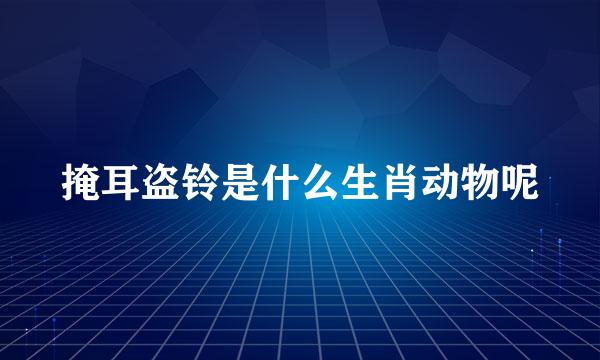 掩耳盗铃是什么生肖动物呢